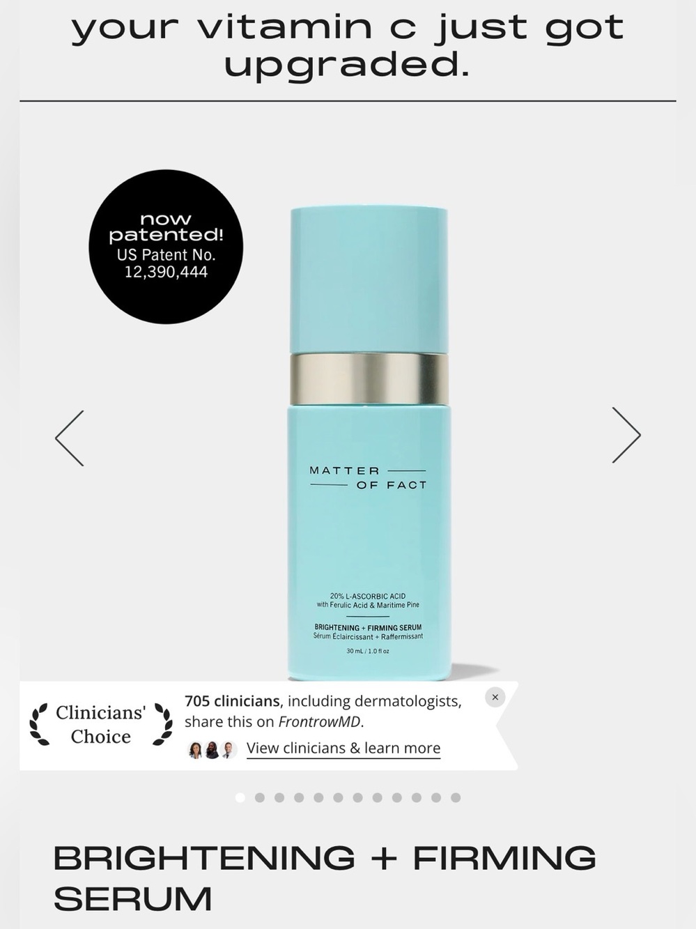Matter of Fact, NWTs beginning  + Firming Serum —vitamin C bought 9/26 1 ounce